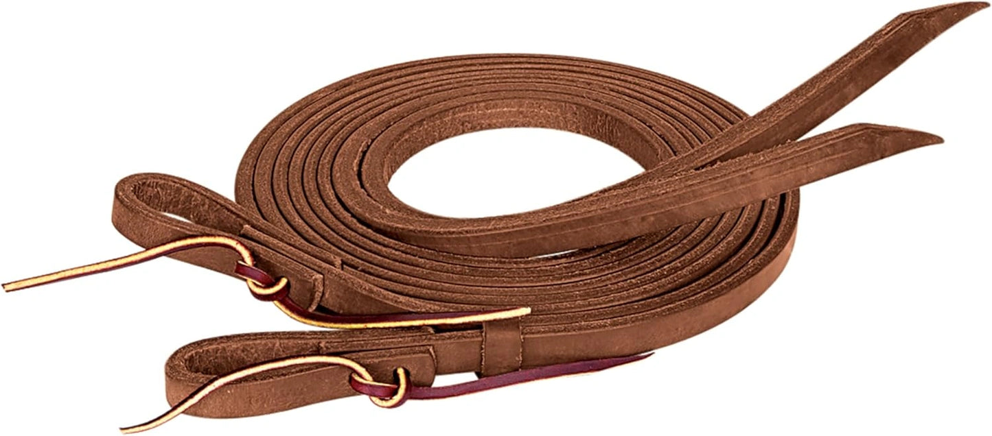 Weaver Leather ProTack Oiled Split Reins - Hermann Oak Harness Leather - 5/8" x 8'