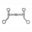 Myler Hbt Shank With Sweet Iron Comfort Snaffle With Copper Roller 4 3/4 Inch Mouth Stainless Steel Copper Inlay Mb 03 - Hooves and Paws