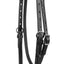 Weaver Leather Black Latigo Headstall - Doubled & Stitched with Water Tie Ends, Made in USA