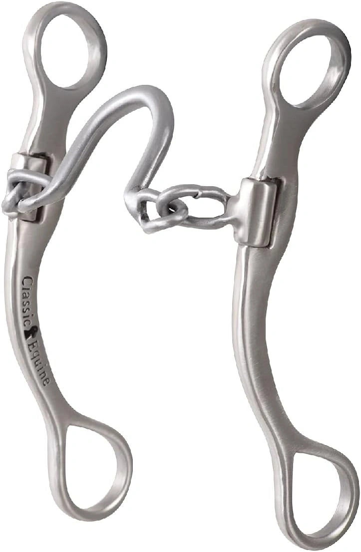 Classic Equine Performance Ported Chain Bit - 7.5" Cheek with Copper Inlay Mouthpiece