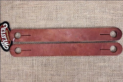 Weaver Leather Basic Single Ply Russet Harness Leather Slobber Straps - 1-1/4" x 10-3/4", Pair