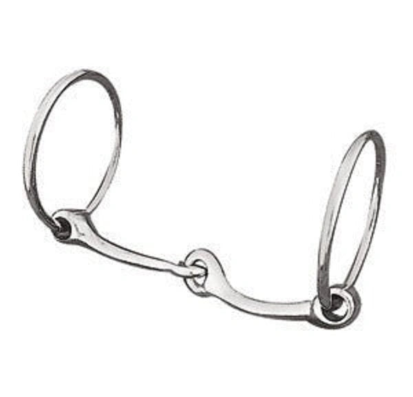 Weaver Leather Polished Stainless Steel Jointed Snaffle Horse Bit - 6" Mouth, 3" Rings