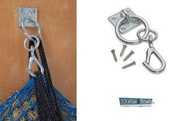 Shires Tie Ring Clip Heavy Duty Metal Hay net Clip For Equestrian Horse Feeding - Hooves and Paws