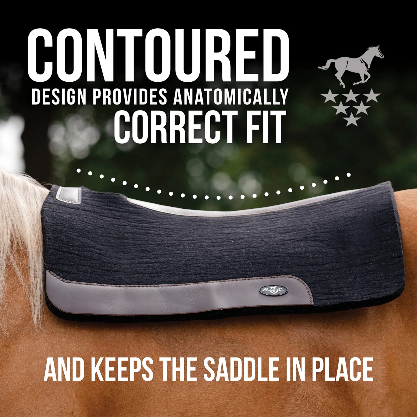 Professional's Choice 100% Wool Felt Contoured Saddle Pad - Pressure Relief & Comfort