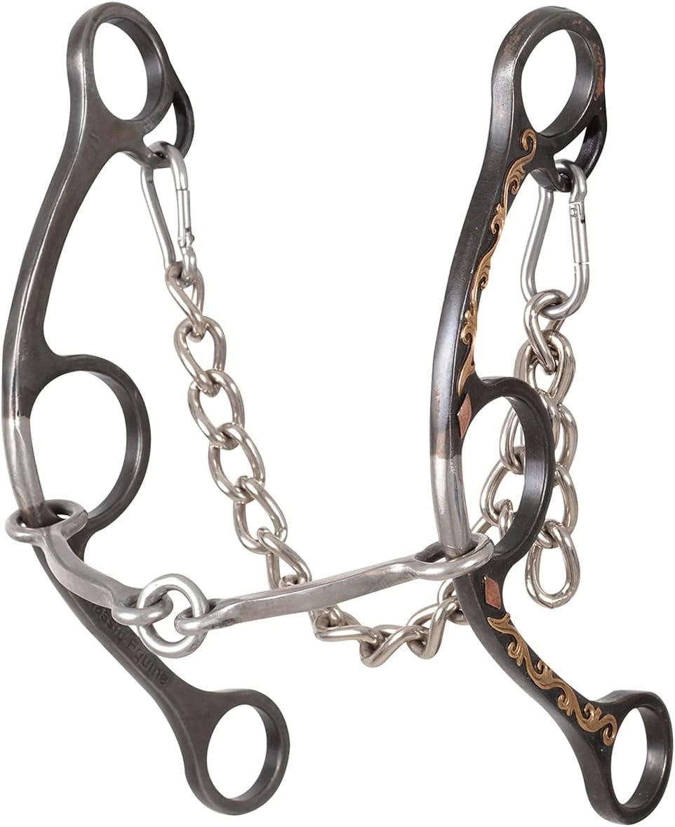 Classic Equine Sherry Cervi Lifesaver Gag Bit - Long Shank Square Snaffle Mouthpiece