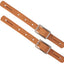 Weaver Leather Children's Spur Straps - Honey Bridle Leather, 5/8" Wide, Nickel-Plated Hardware, Made in USA