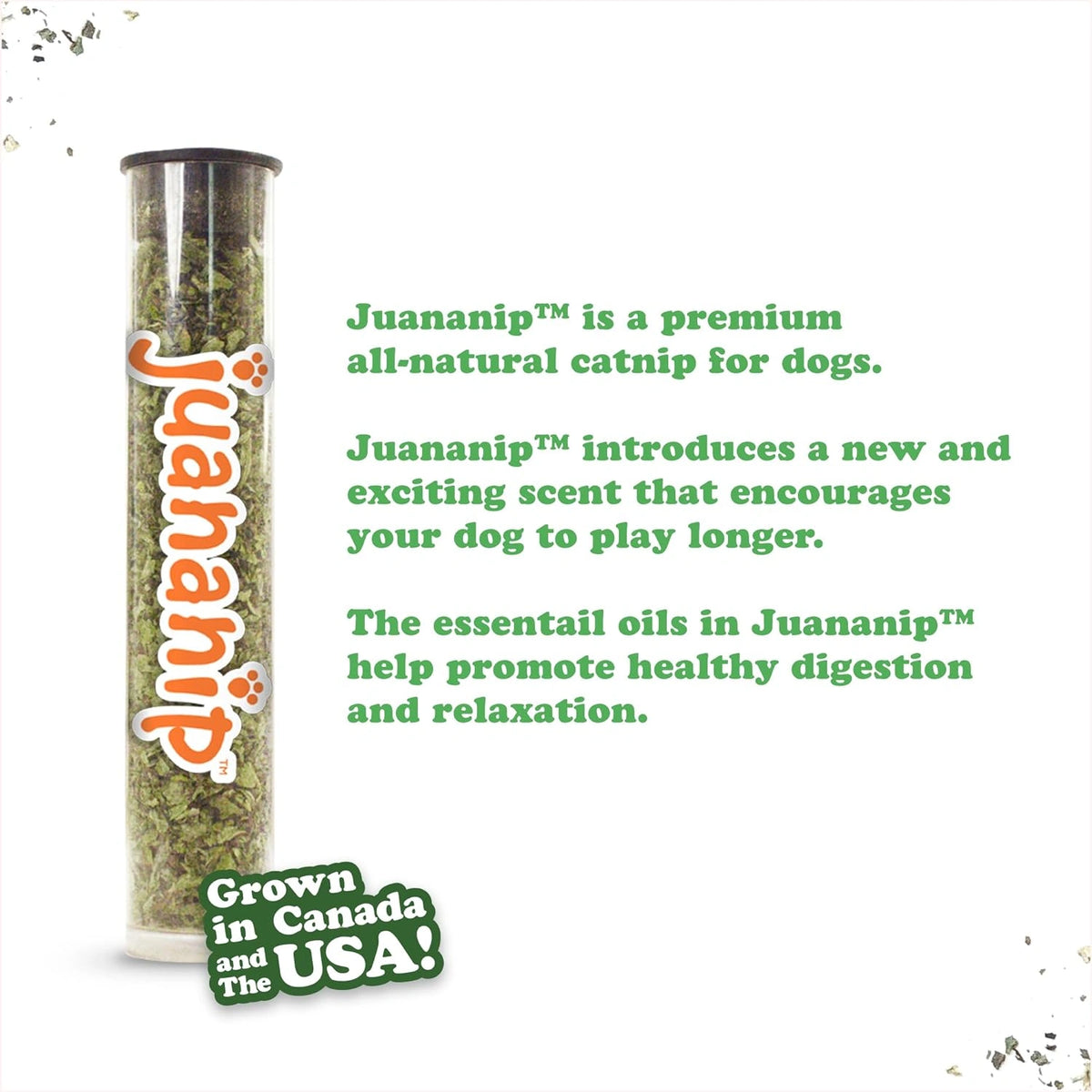 Doggijuana Refillable Premium Organic USA Catnip Dog Toy Naturally Calming - Hooves and Paws