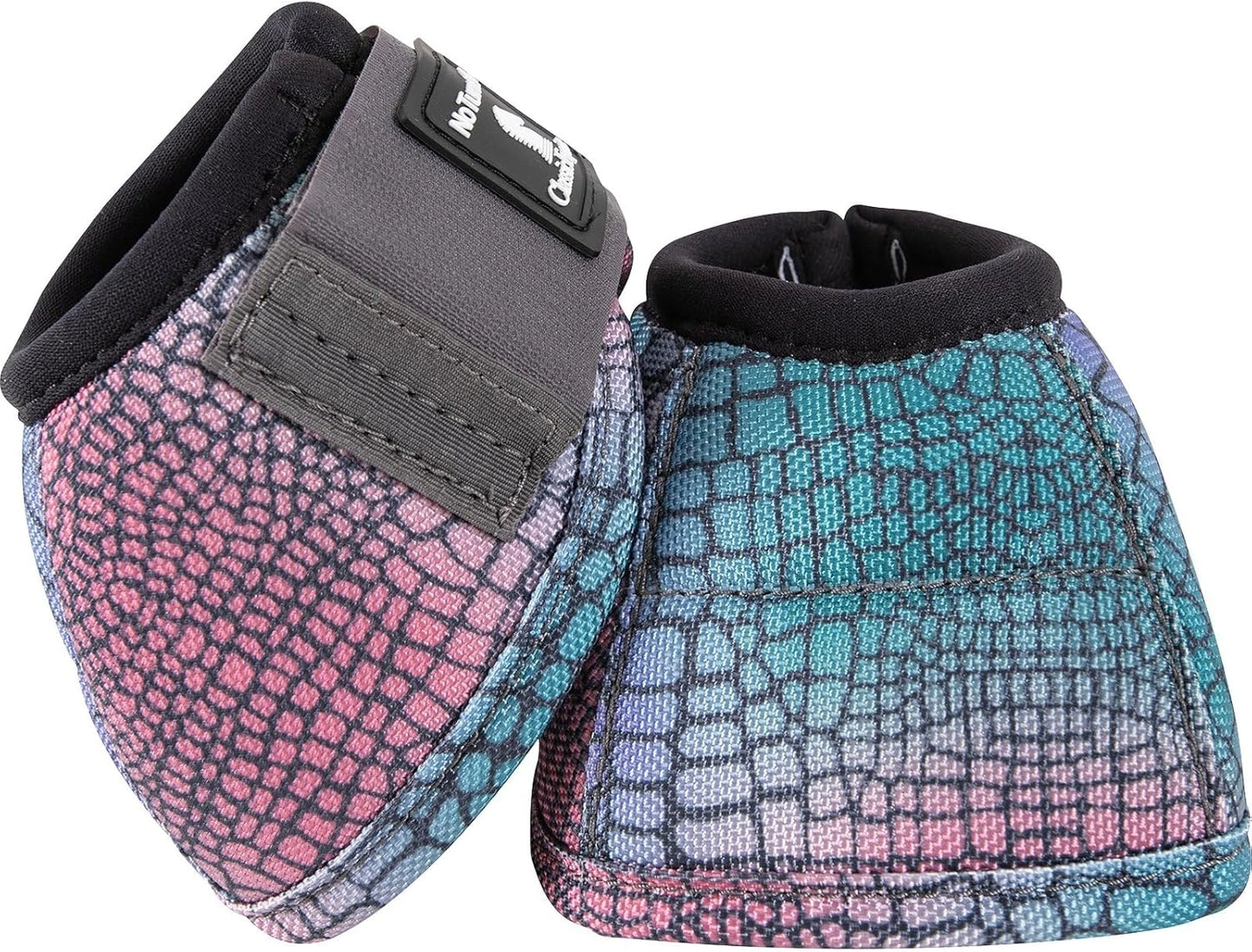 Classic Equine Dyno No-Turn Bell Boots - 2520 Denier DynoHyde Hoof Protection - Fun Colors and Patterns
