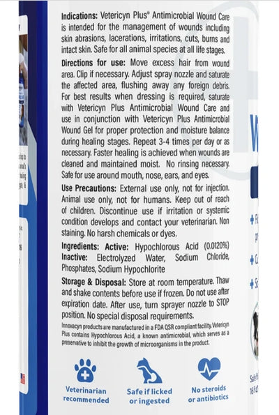 Vetericyn Plus Dog Wound Care Spray 3oz