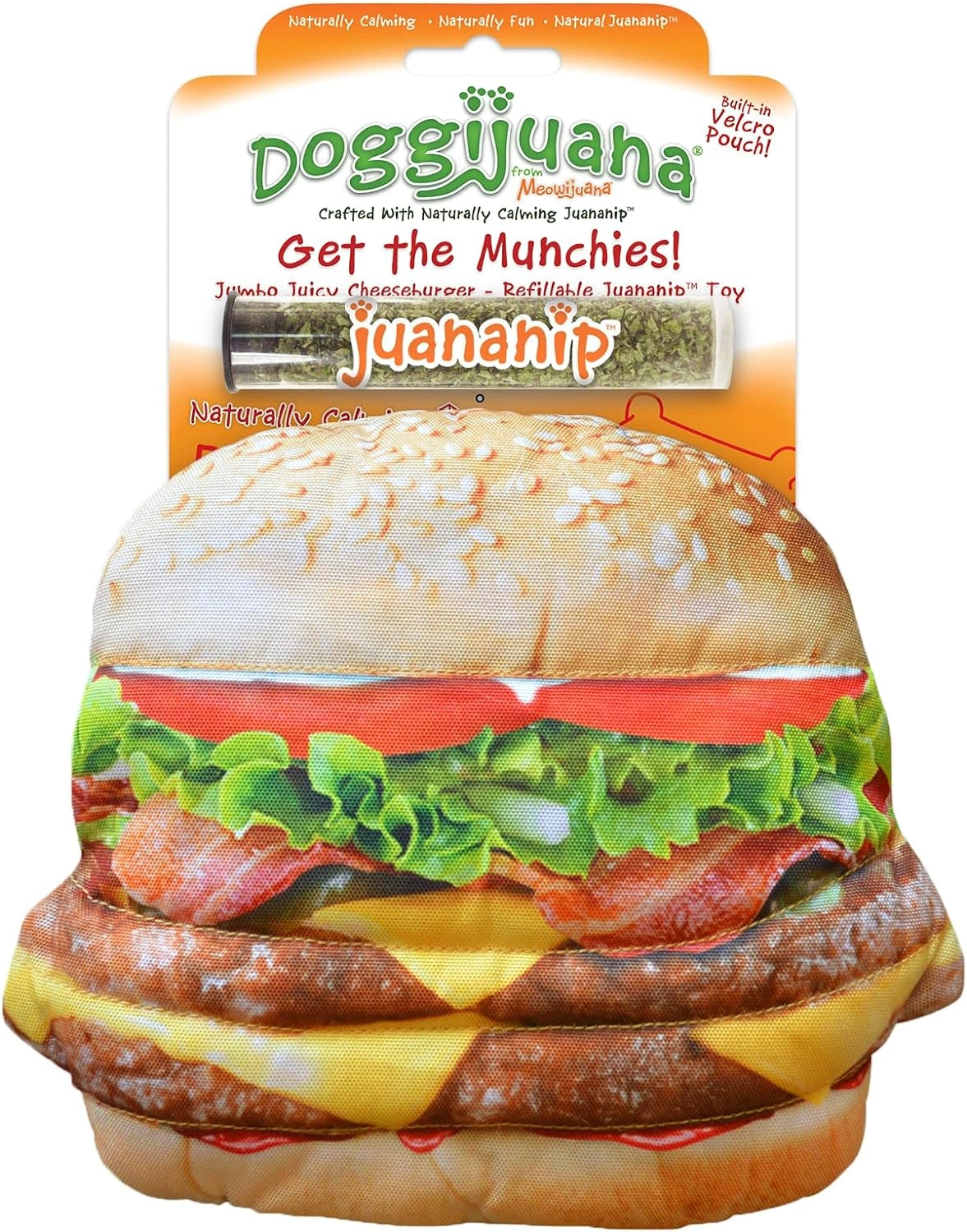 Doggijuana Refillable Premium Organic USA Catnip Dog Toy Naturally Calming - Hooves and Paws