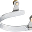 Weaver Leather Men's Roping Spurs - Chrome-Plated Steel, 1-3/4" Shank, 1/2" Band, 10-Point Rowel (Pair)