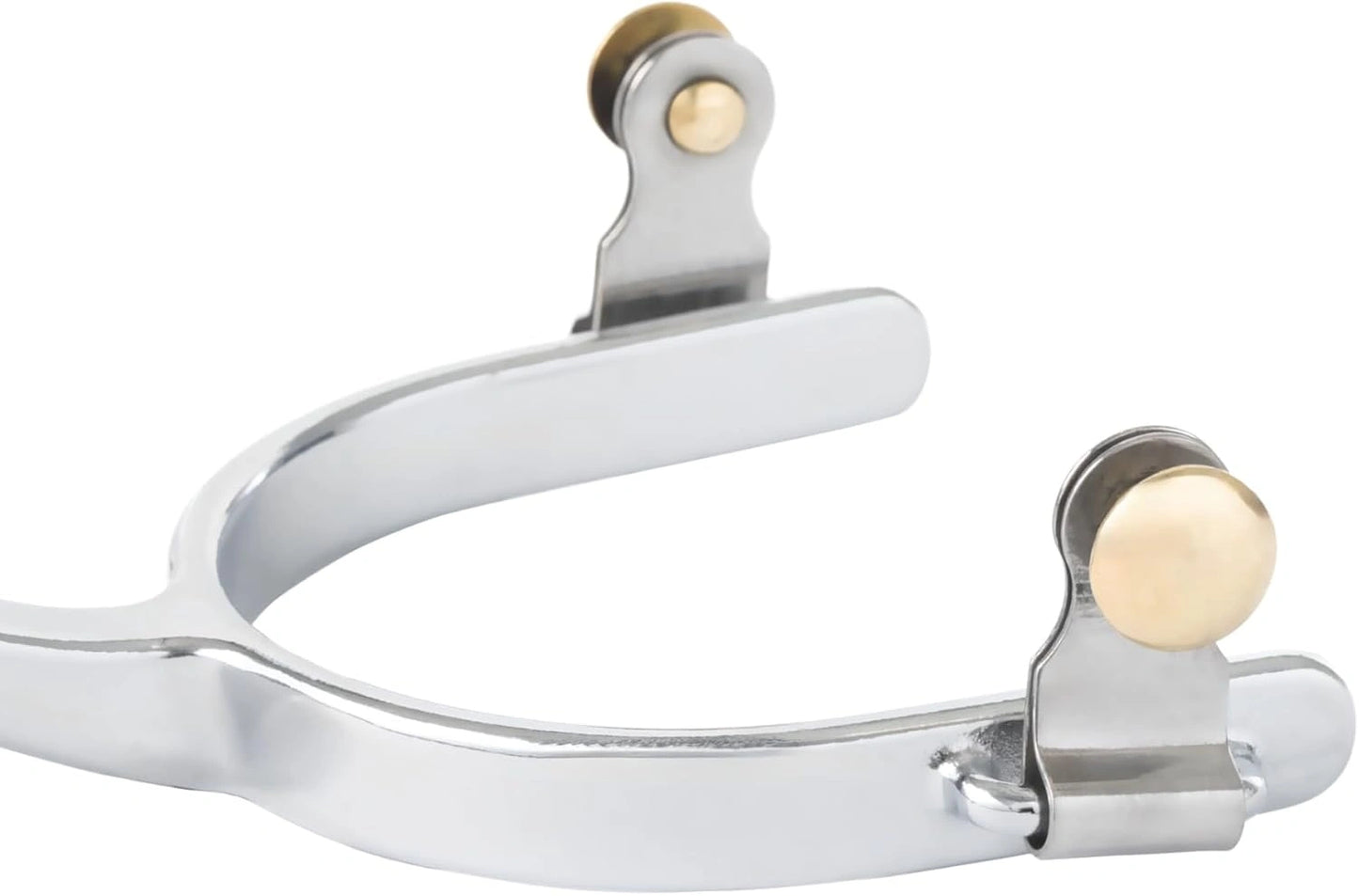Weaver Leather Men's Roping Spurs - Chrome-Plated Steel, 1-3/4" Shank, 1/2" Band, 10-Point Rowel (Pair)