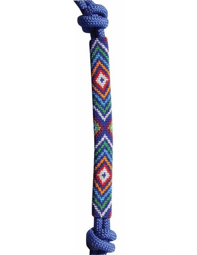 Professional's Choice Beaded Rope Halter | Intricate Beadwork on The Noseband | 7 Foot Matching Lead - Hooves and Paws