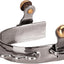 Weaver Leather Women's Silver Barrel Horse Spurs - Nickel Plated Steel - 3/4" Band - Ladies' Size