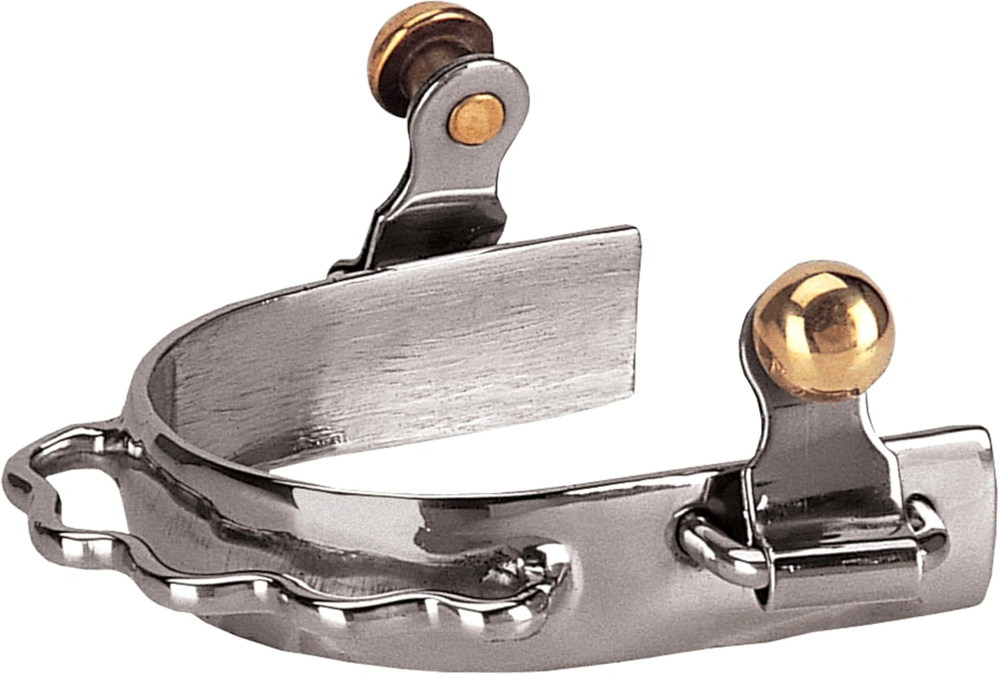 Weaver Leather Women's Silver Barrel Horse Spurs - Nickel Plated Steel - 3/4" Band - Ladies' Size