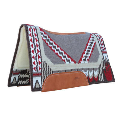 Professional's Choice Good Medicine Comfort-Fit SMX Air Ride Pad New Zealand Wool with Leather Reinforced Spine and Wither