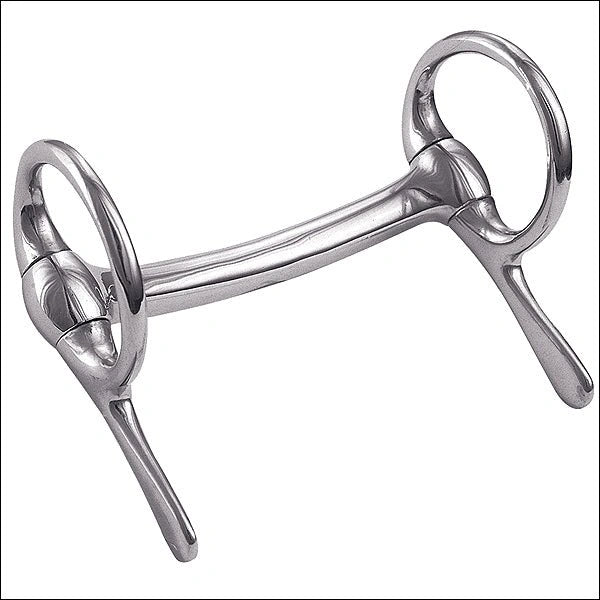 Weaver Leather 3 1/2'' Nickel Plated Straight Mini Bit - Hooves and Paws