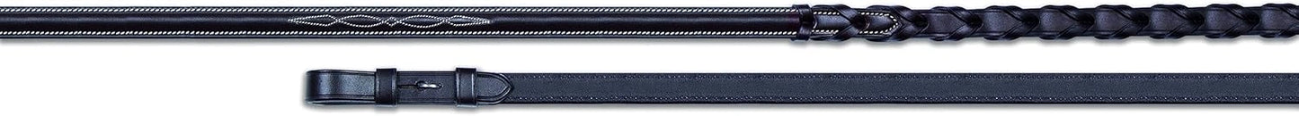 Shires LUSSO Laced Leather Reins 51010 - Hooves and Paws