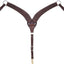 Weaver Leather Basin Cowboy Collection Roper Breast Collar - Brown English Bridle Leather with Basketweave & Floral Conchos