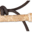 Bracelet with woven design and braided ends on a white background