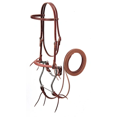 Weaver Leather Bridle Latigo Leather Browband Horse Hackamore Rns - Hooves and Paws