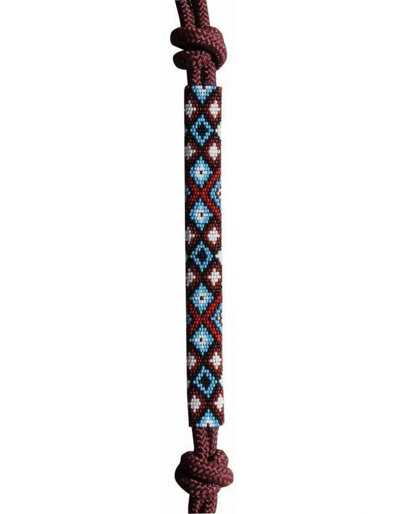 Professional's Choice Beaded Rope Halter | Intricate Beadwork on The Noseband | 7 Foot Matching Lead - Hooves and Paws