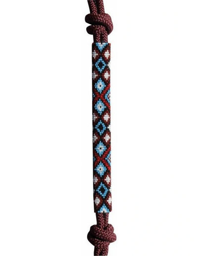 Professional's Choice Beaded Rope Halter | Intricate Beadwork on The Noseband | 7 Foot Matching Lead - Hooves and Paws
