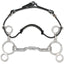 Myler 2 - Ring Combination Bit - 4 3/4" Shank With Sweet Iron Low Port Comfort Snaffle 4 3/4 Inch Mouth Copper Inlay Mb 04 - Hooves and Paws