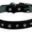 Weaver Leather Pet Spike Collar - Black English Bridle Leather, Doubled and Stitched with Nickel-Plated Spikes
