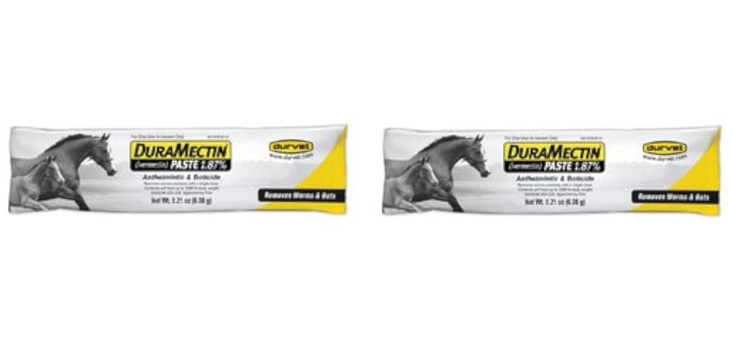 durvet Duramectin Ivermectin Paste 1.87% for Horses, 0.21 oz (Pack of 2)