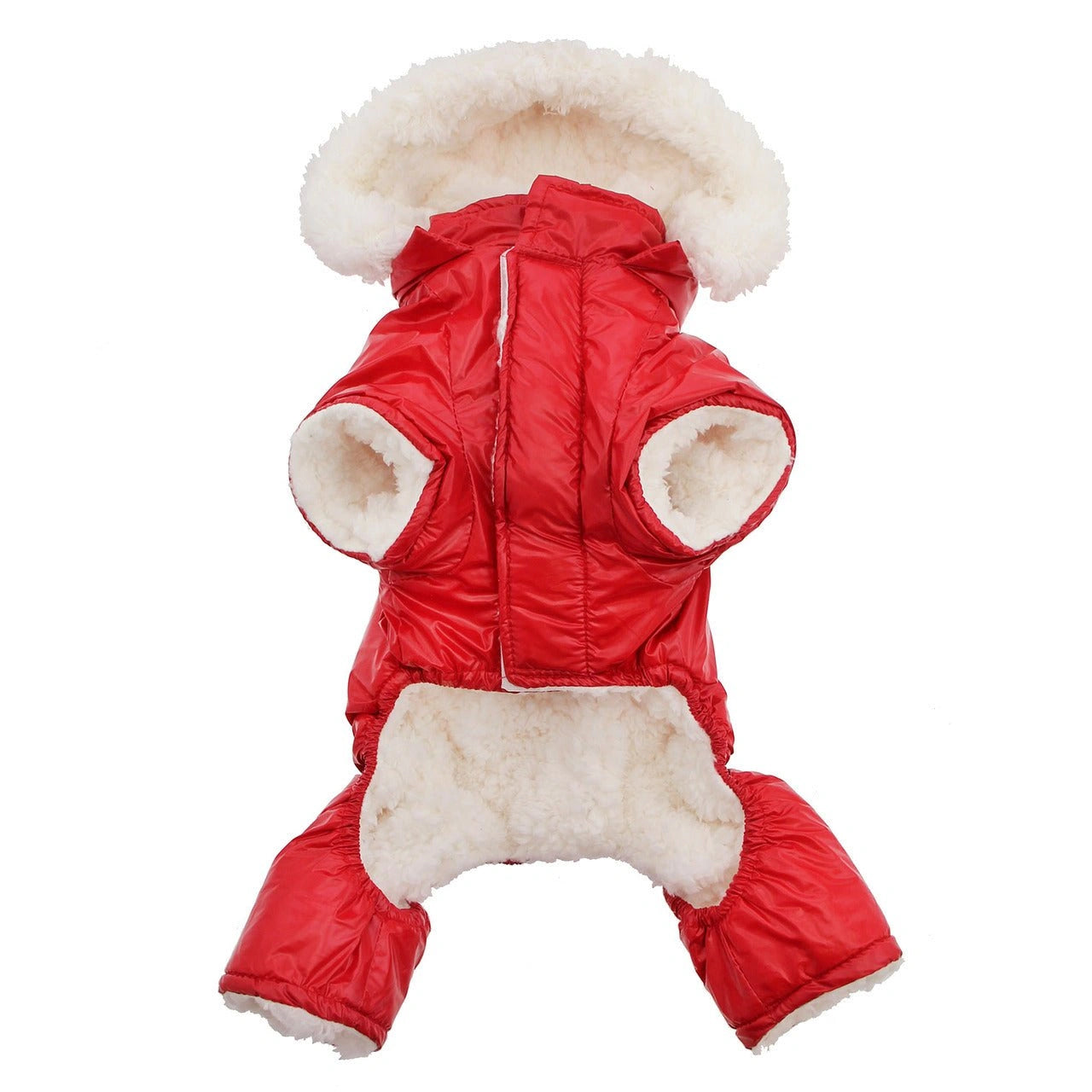 Doggie Design Lined Water Repellent Red Ruffin It Snow Suit Warm Outdoor Jacket - Hooves and Paws