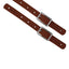 Weaver Leather Children's Spur Straps - Honey Bridle Leather, 5/8" Wide, Nickel-Plated Hardware, Made in USA