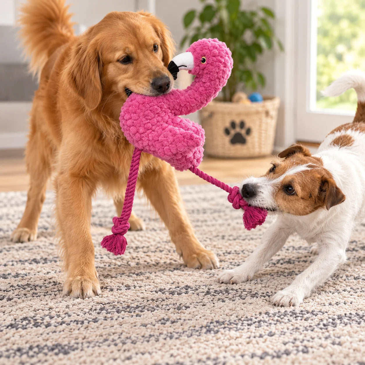 Petlou Squeaky Plush Dog Toys - Durable & Soft Interactive Play for Your Barn Dog