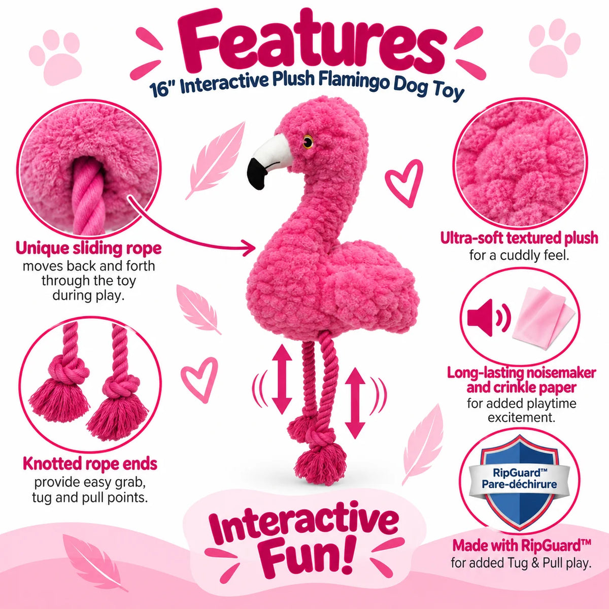 Petlou Squeaky Plush Dog Toys - Durable & Soft Interactive Play for Your Barn Dog
