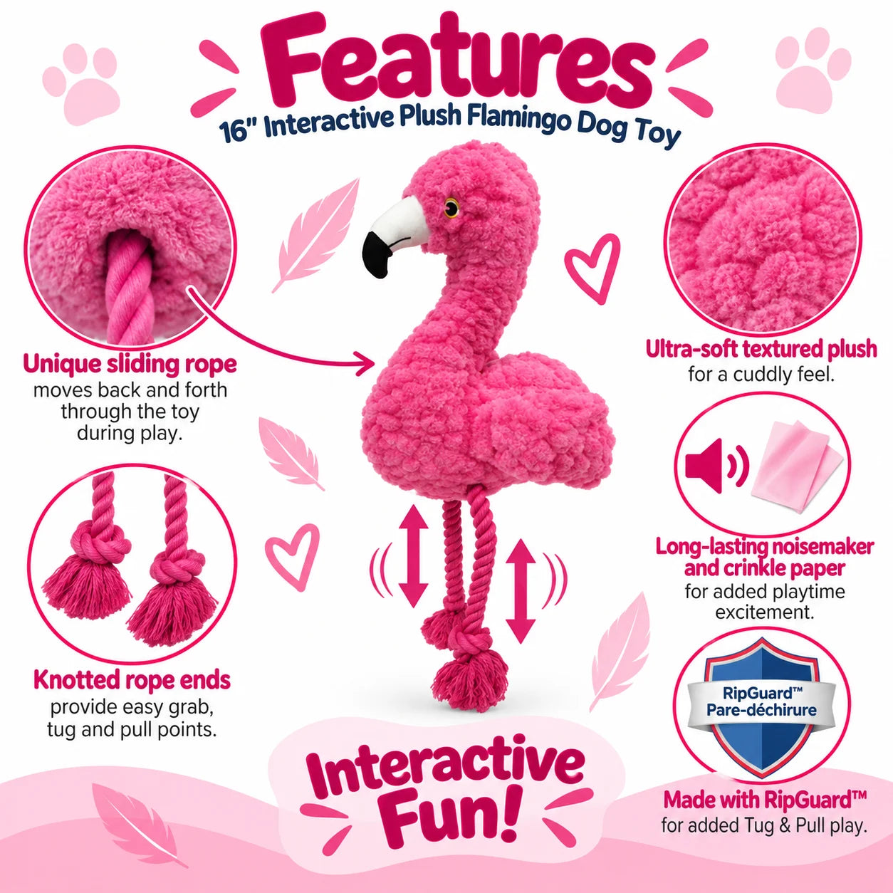 Petlou Squeaky Plush Dog Toys - Durable & Soft Interactive Play for Your Barn Dog