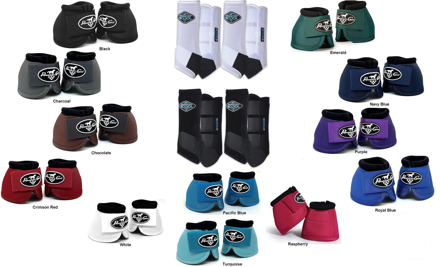 Professional's Choice Horse Trail Protection Bundle | 2xCool Boots 4-Pack & Bell Boots 4-Pack