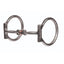 Pro Choice Equisential Smooth Dogbone D Ring Bit. This gentle 5 1/4" mouth horse bit features a polished stainless steel three-piece jointed mouthpiece. A central copper roller dogbone link encourages salivation and relaxation. The classic D-ring cheeks provide lateral pressure for better steering control and prevent pinching. Durable and high-quality equestrian hardware perfect for training or everyday riding.