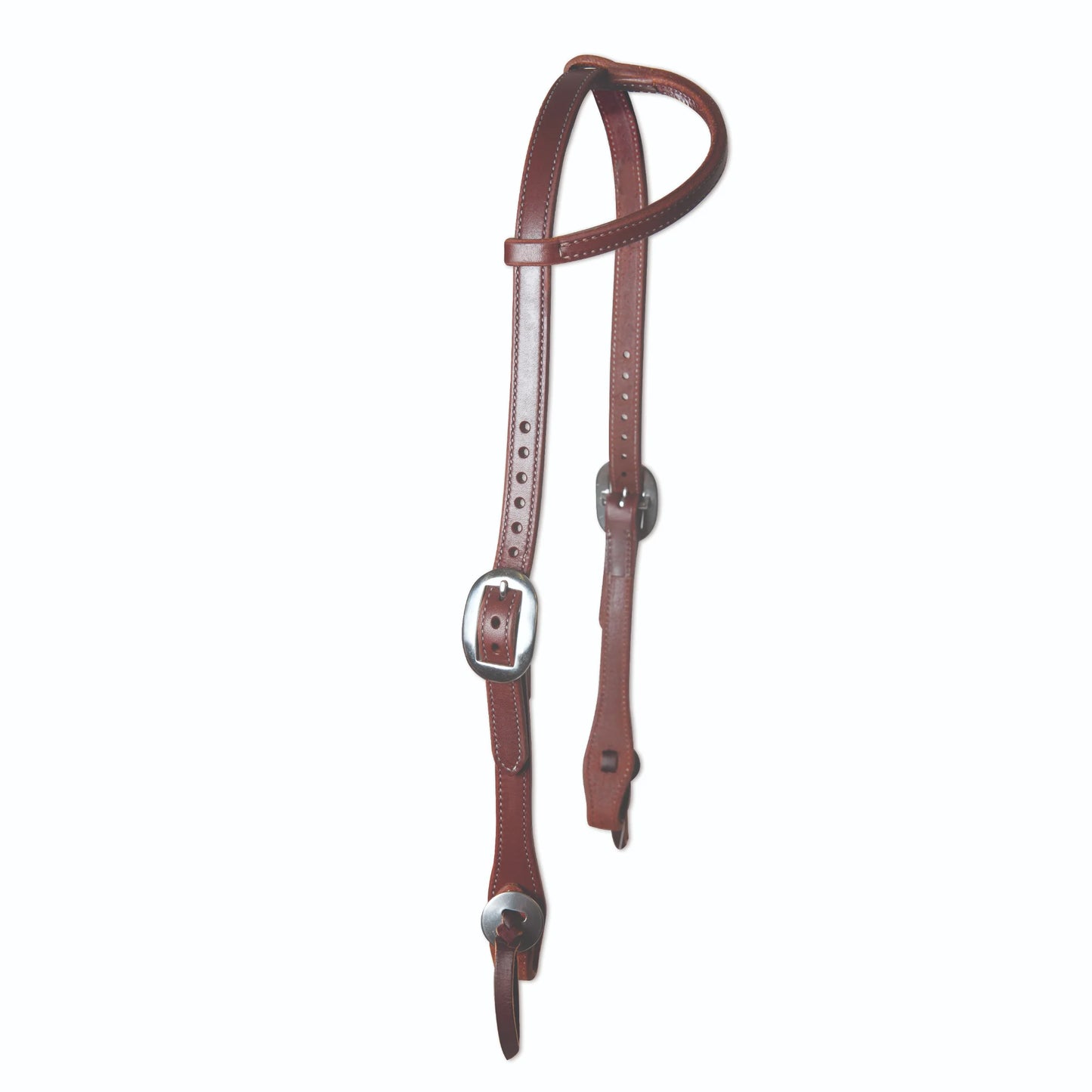 Professional's Choice 1-Ear EZ-Change Leather Headstall - 3/4" Width for Quick Bit Changes