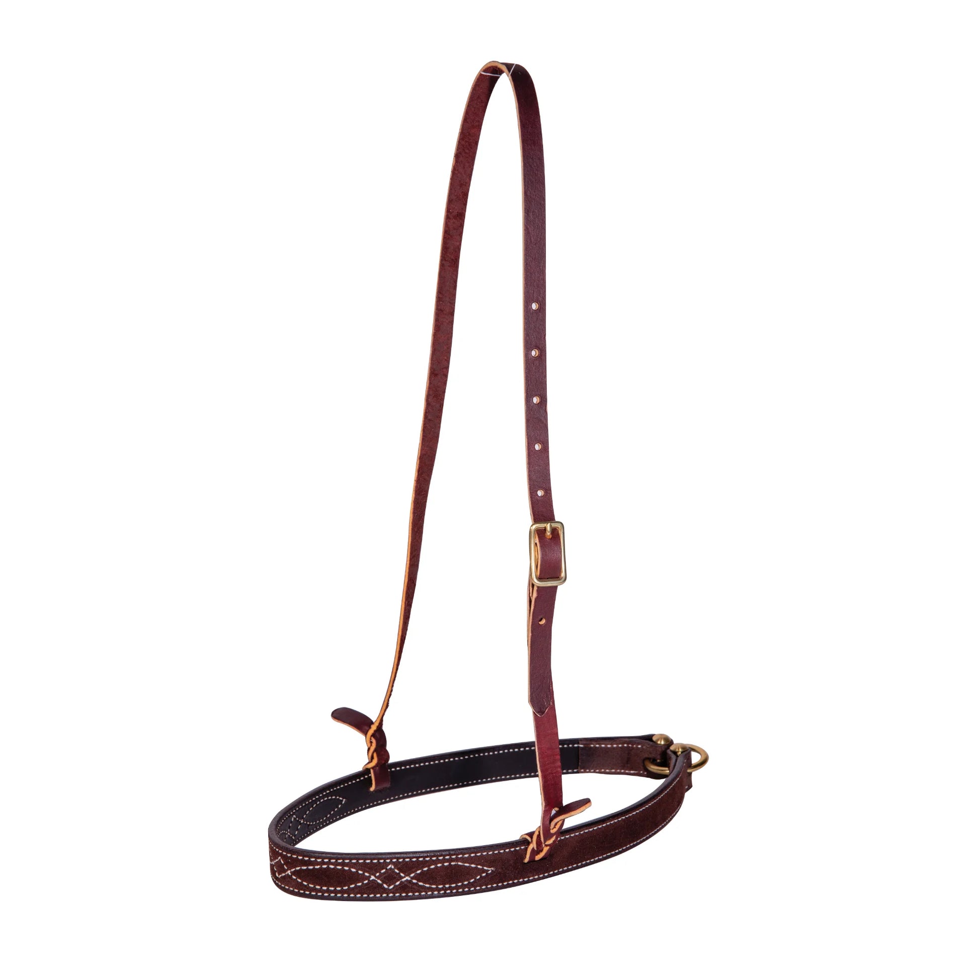 Professional's Choice 2-Ply Roper Stitched Noseband - Heavy Duty Western Leather Horse Tack