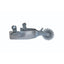 Professional's Choice 20pt Chapguard Mens Spurs featuring a brushed steel finish and a 20-point sunburst rowel. These professional-grade western riding spurs include a specialized chapguard shank to protect leather gear and classic swing buttons for secure strap attachment. Ideal for cowboy performance, western pleasure, or training, these durable men's equestrian spurs offer precision and style for any rider's gear collection.