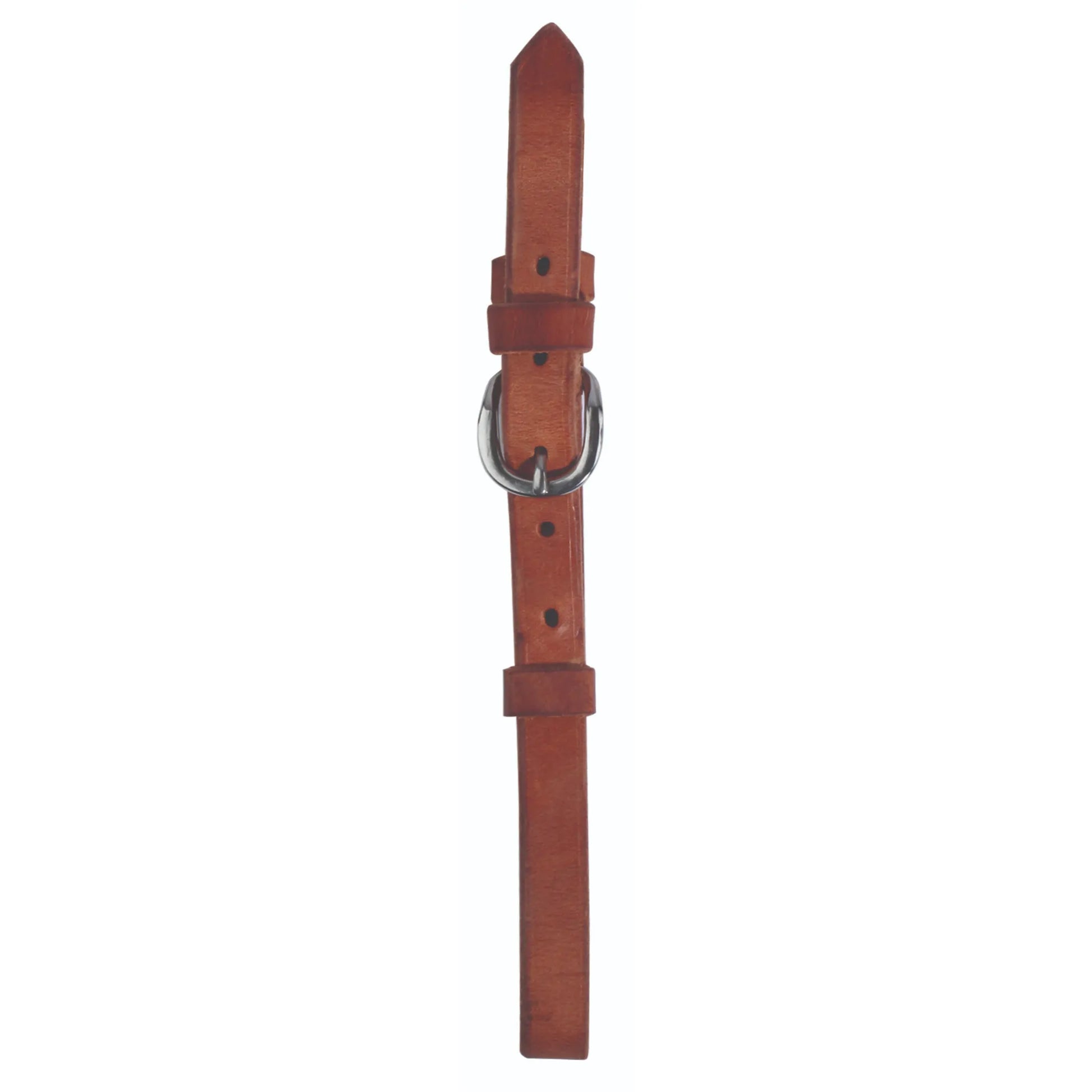Professional's Choice 3/4" Harness Leather Replacement Breast Collar Tugs in a classic russet brown. This essential western horse tack accessory features a heavy-duty stainless steel buckle, leather keepers, and pre-punched adjustment holes for a secure, custom fit. Durable and reliable, these harness leather tugs are perfect for repairing or upgrading your western breast collar for training, ranch work, or trail riding.