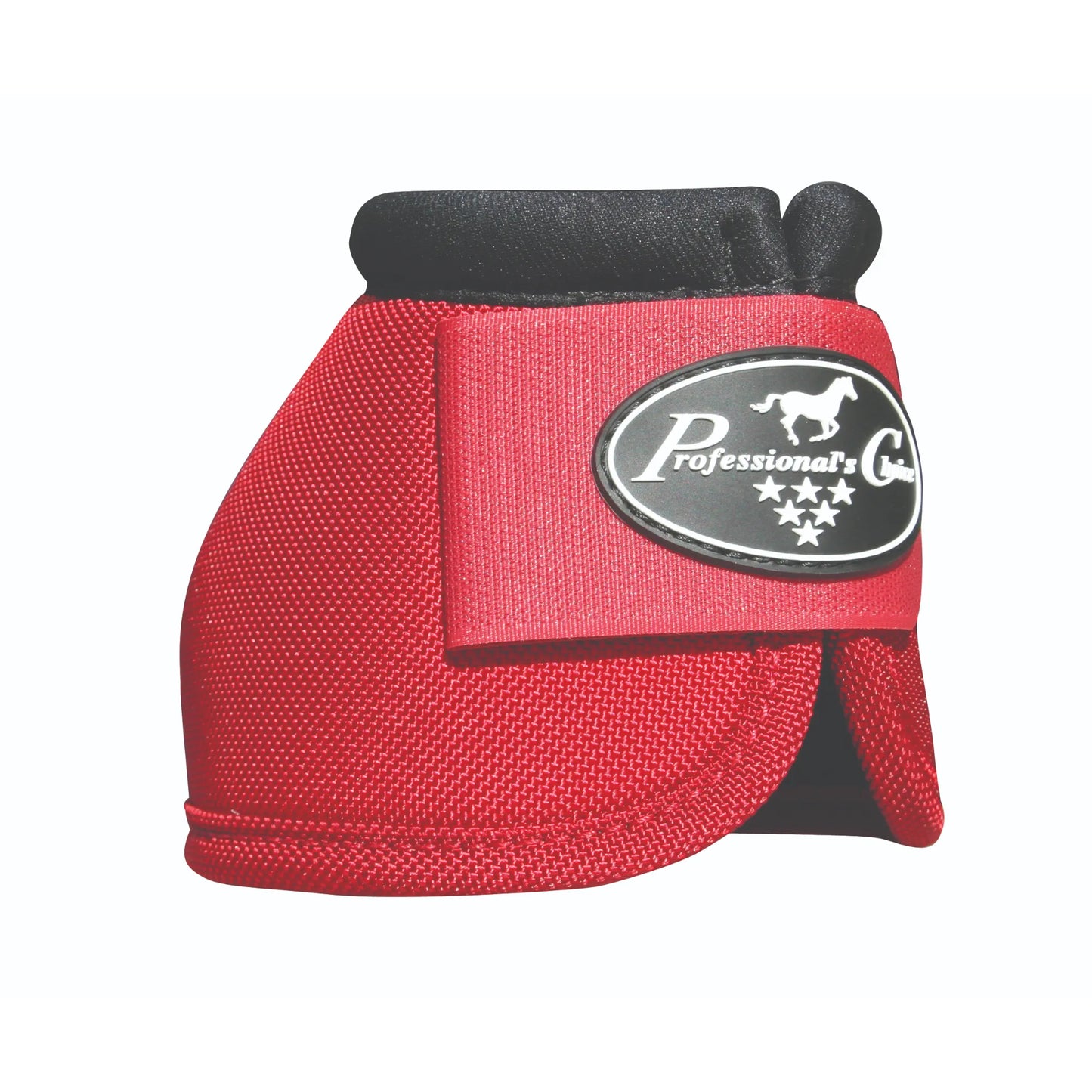 Professional's Choice Ballistic Bell Boots in vibrant red, offering ultimate hoof protection and durability. These equestrian overreach boots feature heavy-duty ballistic nylon, a soft padded collar to prevent rubbing, and a secure hook-and-loop closure with the signature logo. Ideal for protecting your horse's heels and hooves during jumping, training, or turnout. High-performance red horse gear designed for safety and style.