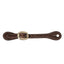 Professional's Choice Bison Leather Western Spur Straps - Silver Engraved Buckle Accents