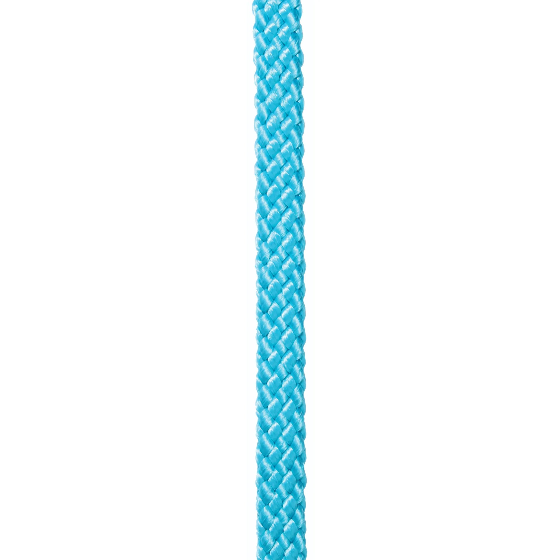 Vibrant cyan Professional's Choice Braided Roping Reins featuring a high-quality, durable weave. Designed for horse training and roping, these bright blue equestrian reins offer a secure grip and long-lasting performance. Ideal for riders seeking reliable horse gear for training or daily use.