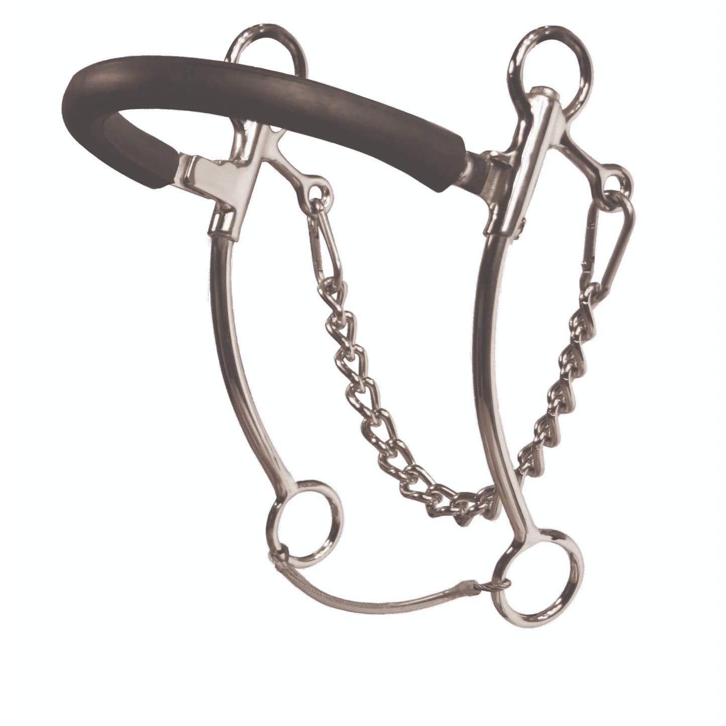 Professional's Choice Brittany Hackamore - Stainless Steel Shanks & Rope Noseband