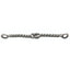 Professional's Choice Brittany Pozzi Twisted Snaffle O-Ring Bit mouthpiece, featuring a double-jointed, twisted wire design in durable silver-toned metal. This equestrian training bit includes a central interlocking loop for clear communication and eyelet ends for O-ring attachment. A high-performance horse bit designed for barrel racing precision and control.