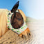 Professional's Choice Comfort-Fit Fly Mask featuring a whimsical desert print with cacti and armadillos on a chestnut horse. This high-quality equine fly mask includes breathable black mesh ear and eye covers for superior insect and UV protection. The smooth, stretchy material ensures a snug, rub-free fit for ultimate comfort. Stylish and functional horse turnout gear, perfect for protecting your horse from pests during summer months.