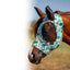 Professional's Choice Comfort-Fit Fly Mask featuring a whimsical desert armadillo and cactus print. This high-quality horse fly mask offers ultimate protection with breathable black mesh over the eyes and ears. The smooth, stretchy fabric ensures a secure and comfortable fit, preventing irritation from flies and UV rays. A stylish and functional choice for equine pest control and pasture comfort.