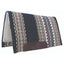 Professional's Choice Comfort-Fit SMX Air Ride Western Saddle Pad featuring a decorative Serpentine geometric pattern in brown, tan, and white on a black base. Designed for shock absorption and cooling, this high-quality horse pad includes a soft white fleece lining and durable leather wear leathers. A perfect blend of style and anatomical comfort for Western riding and performance horse tack enthusiasts.