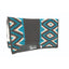 Professional's Choice Comfort-Fit SMX Air Ride Western saddle pad in the vibrant El Dorado pattern. Features teal, peach, and black geometric diamond designs on a wool-blend top. This shock-absorbing horse pad includes a breathable core for cooling and durable leather wear leathers. Ideal for western performance and trail riding, offering superior back protection and comfort with a soft fleece lining and a contoured fit.